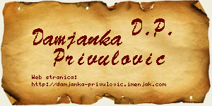 Damjanka Privulović vizit kartica